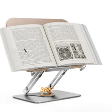 Book Stand for Reading 360° Rotate Adjustable Book Holders for Reading Hands ...
