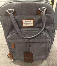 Ruvalino Diaper Bag Backpack Solid Gray Unisex Inner Outer Pockets
