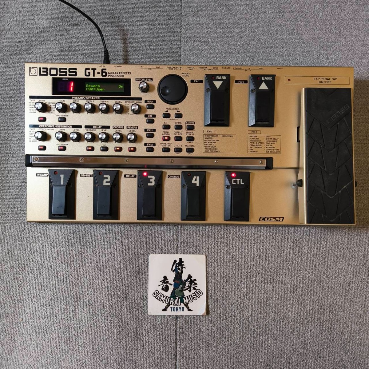 BOSS GT-6 Guitar Multi Effect Pedal Used W/AC Adapter Shipping