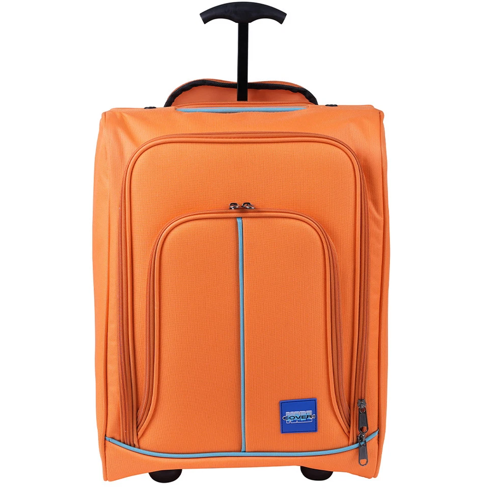 Trolley Frigo da Viaggio Valigia Morbida Bagaglio a Mano Arancione 30x20x50cm - Immagine 3 di 4