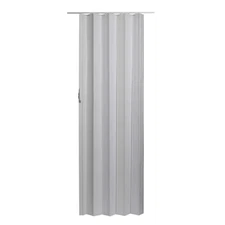 via 36 in. x 80 in. white vinyl accordion door with hardware