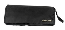 Vintage Case Logic 15 Cassette Case Zipped Storage Travel Bag Organizer Black