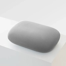 Memory Foam Travel Neck Pillow Ergonomic Cervical Support for Airplane Car Grey