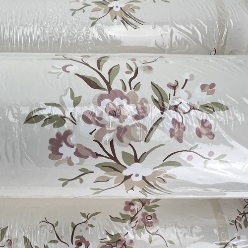 Ralph Lauren Wallpaper LWP66229 Tuilleries Stripe Pale Pink With Pink Flowers - Picture 8 of 13