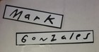Vision Mark Gonzales Skateboard Vinyl Sticker Black with White Background 