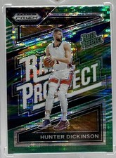 2024 Prizm Draft Picks #5 Hunter Dickinson Rated Prospect Green Pulsar /25 - PEL