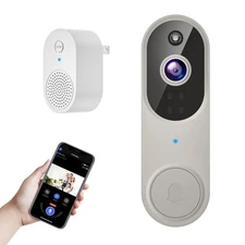 Wireless Wi-Fi Video Doorbell Camera with Two Way Audio AI Motion Detection N...