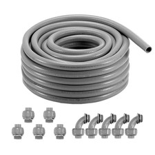 1In. Flexible Electrical Conduit 100 Ft. PVC Liquid-Tight Conduit Non-Metallic f