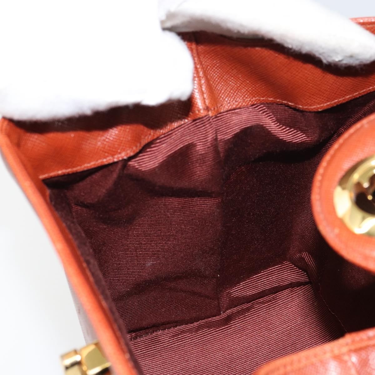 GIVENCHY Hand Bag Leather Brown Gold Auth 159082 — image 18