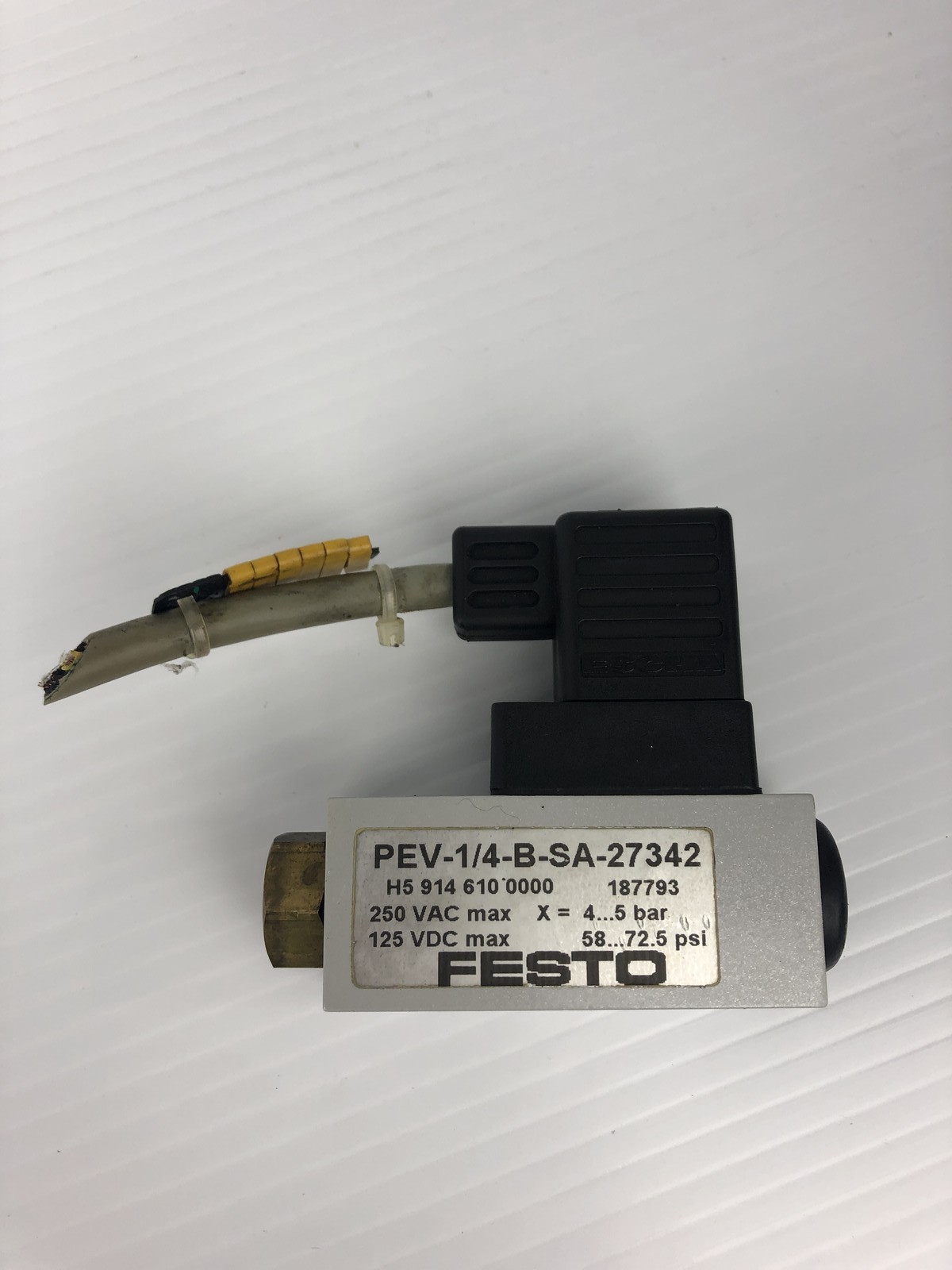 Festo PEV-1/4-B-SA-27342 Pressure Switch 58-72.5PSI 4-5 bar
