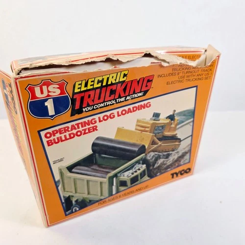 Tyco US 1 Electric Trucking Operating Log Loading Bulldozer # 3415 • Slot Car