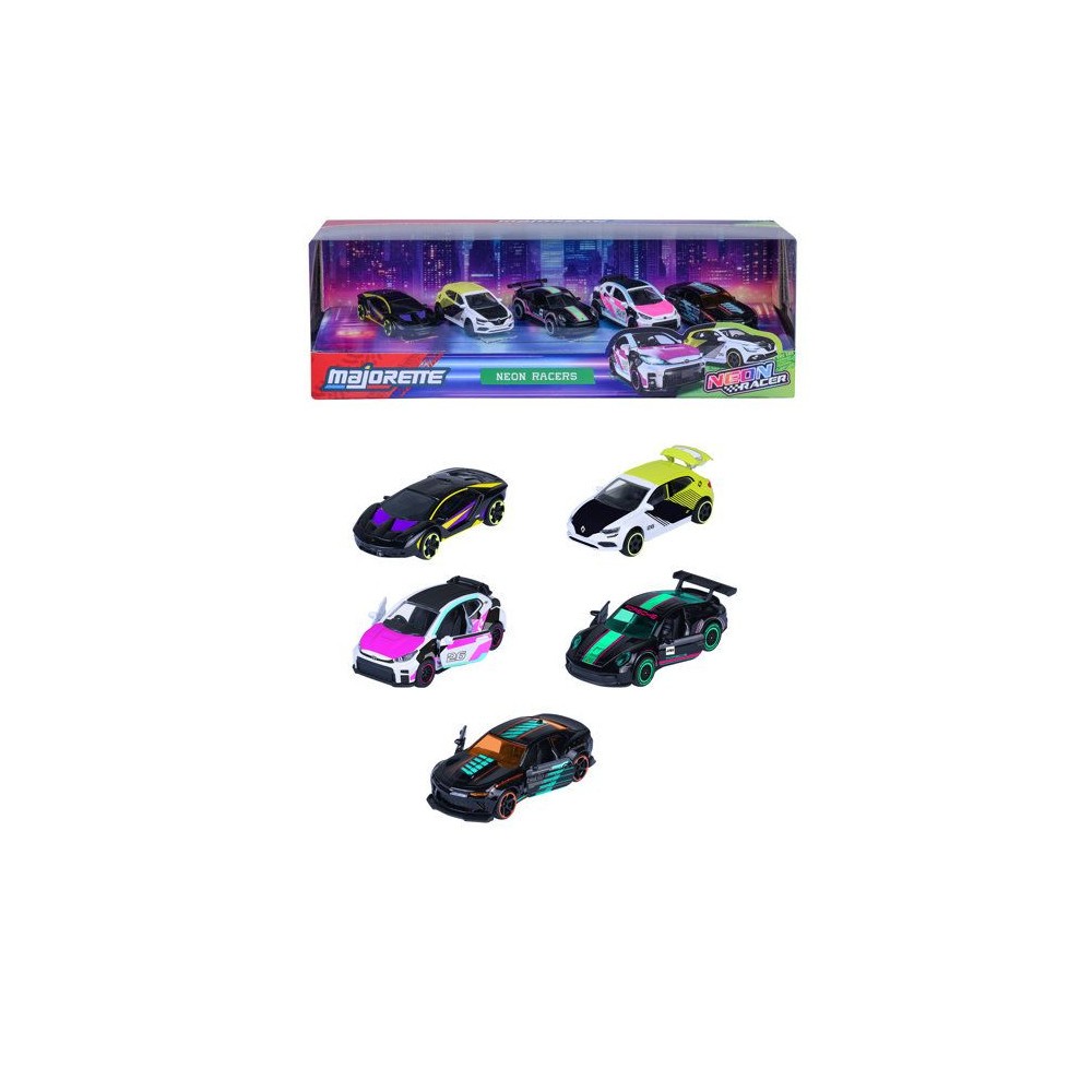 Majorette SL Neon Racer voitures miniatures de course en métal die-cast pour enfant 3 ans