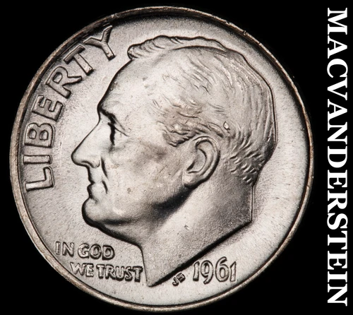 1961 Roosevelt Dime- Silver Choice Gem Brilliant Uncirculated Luster #i7238