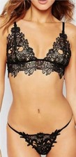 BN Without Tag  Ann Summers  Willa Bralette And Thong Set Black Size S
