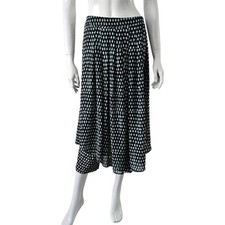 Anthropologie HD in Paris Skirted Pants Size 10 Modest Skort Teal Geo Print