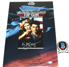 KELLY MCGILLIS SIGNED 'TOP GUN' 12x18 MOVIE POSTER BECKETT COA AUTOGRAPH CRUISE