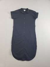 Amazon Essentials Women Shirt Dress S Black Button Short Sleeve Collar Outdoor