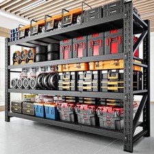 Heavy Duty 5000LBS Storage Shelves 71 Inch Wide Garage Shelving Unit Industrial