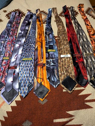 J. Garcia Men's Tie Lot Multicolor Abstract Designer Logo Accent video thumbnail