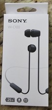 Sony WI-C100 Wireless in-Ear Bluetooth Headphones with Built-in Microphone,Black