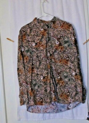REDHEAD Men's Button Down Long Sleeve  Deer Hunting Shirt Size Med