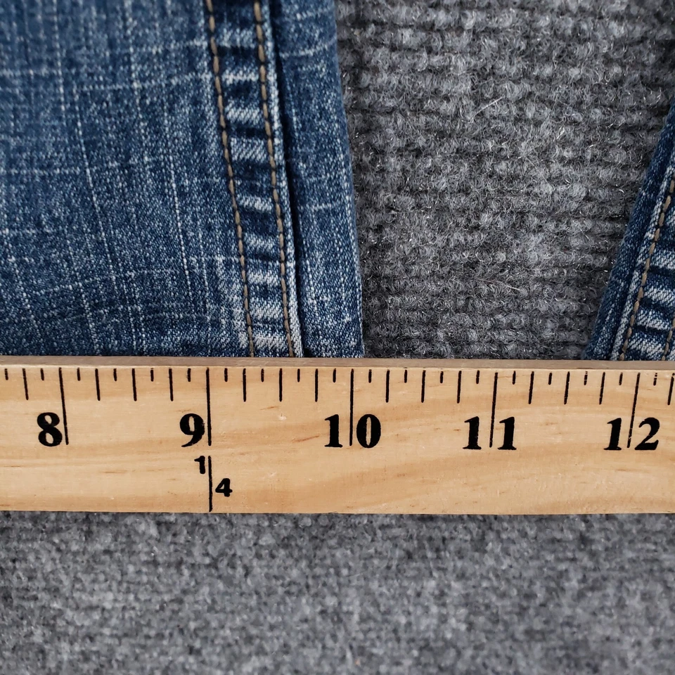 Pantalones de mezclilla Guess vintage para mujer 30 azules corte bota elásticos tiro medio cremallera mosca Y2K Foto 4 de 4