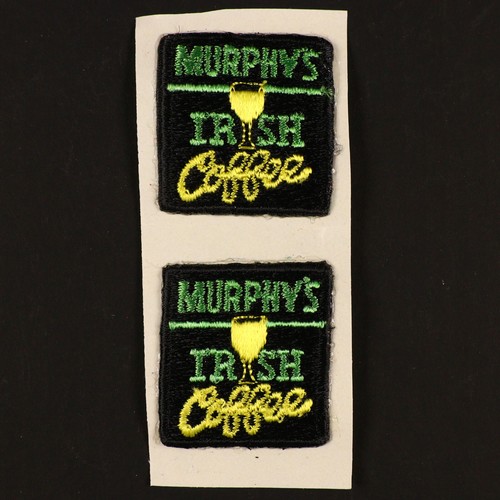 2 - Murphy's Irish Coffee Embroidered Vintage Stickers 1-1/8"