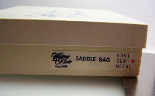 1980s Whiting and Davis Black Chainmaile Metal Mesh Saddle Bag Disco NOS USA - Picture 11 of 11
