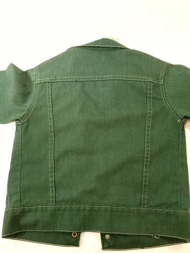 Giacca denim verde piccola vintage anni 70 JC Penney ragazzo giovane - senza taglia - vedi des. - Foto 8 di 11