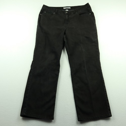 16S Black Denim Stretch Flared Jeans | eBay
