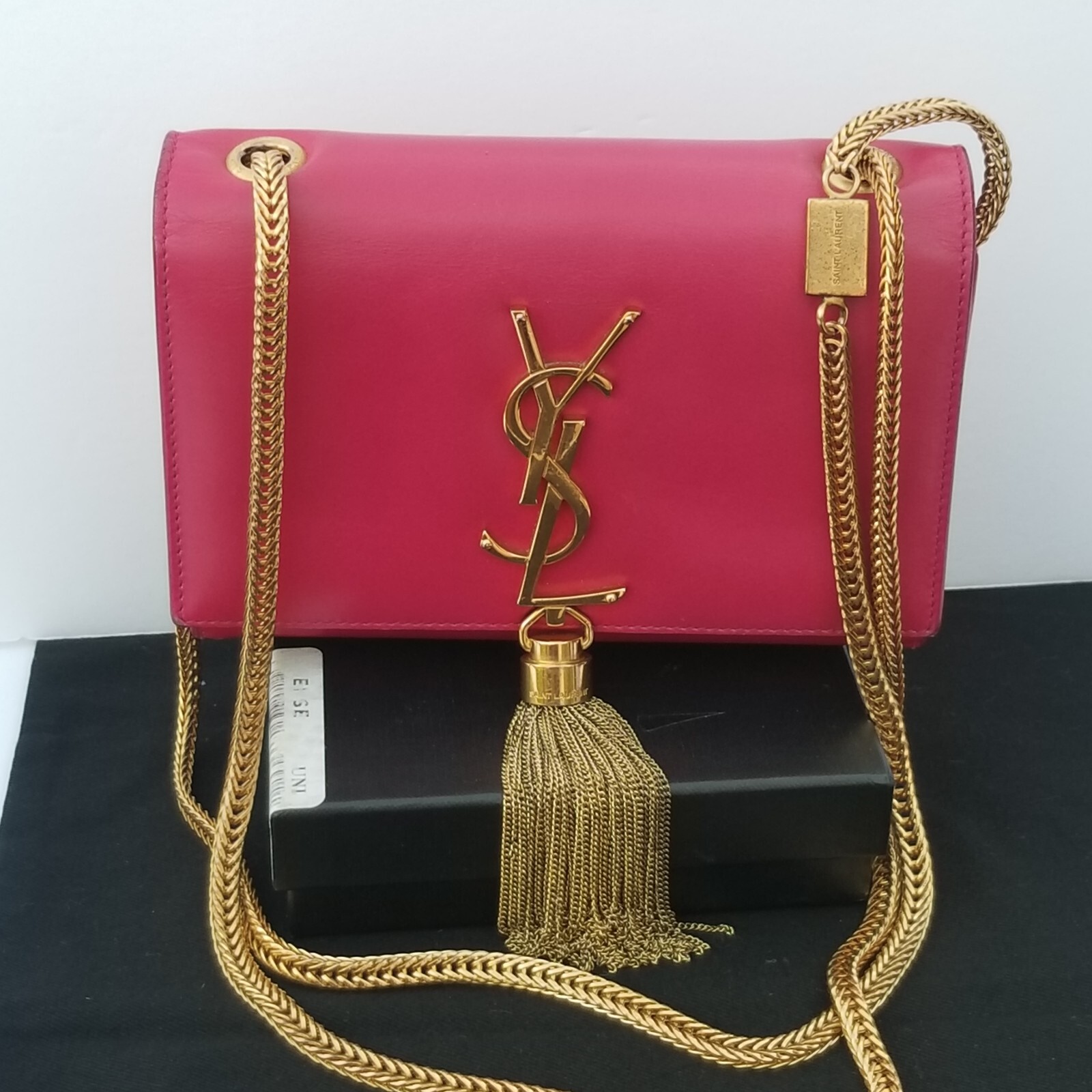 Saint Laurent Classic Mini Kate borsa con catena nappa