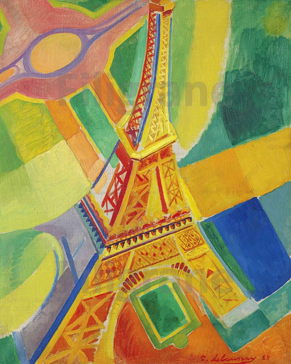 Tableau Delaunay Tour Eiffel 50x70 pour grand mur vide | Cadre déco prêt à poser