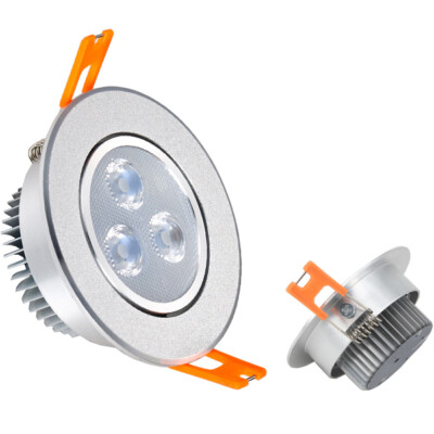 Dimmable/N 3W 3'' LED Ceiling Lamp Adjustable Recessed Light Fixture Cabinet Shop