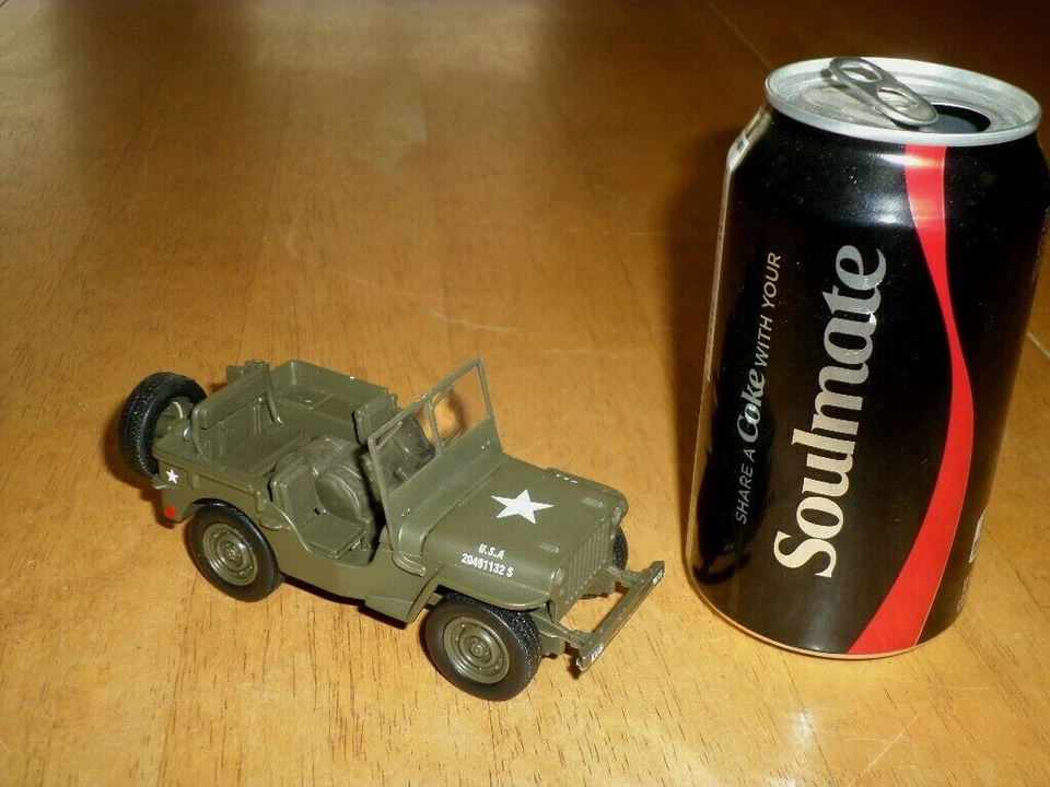 U.S. ARMY- JEEP WILLYS, [PULL BACK MOTORIZED] Die Cast Metal Toy Car, Scale 1/32 - Image 2 of 4