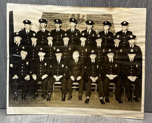 Vintage Sparrows Point Police Department Maryland Officer Black/White Photo
