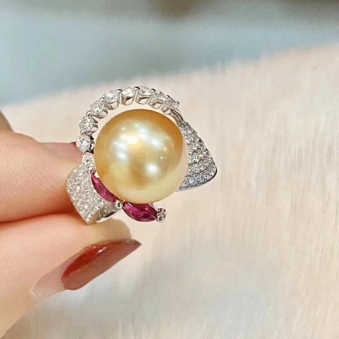 South sea golden pearl hotsell ring