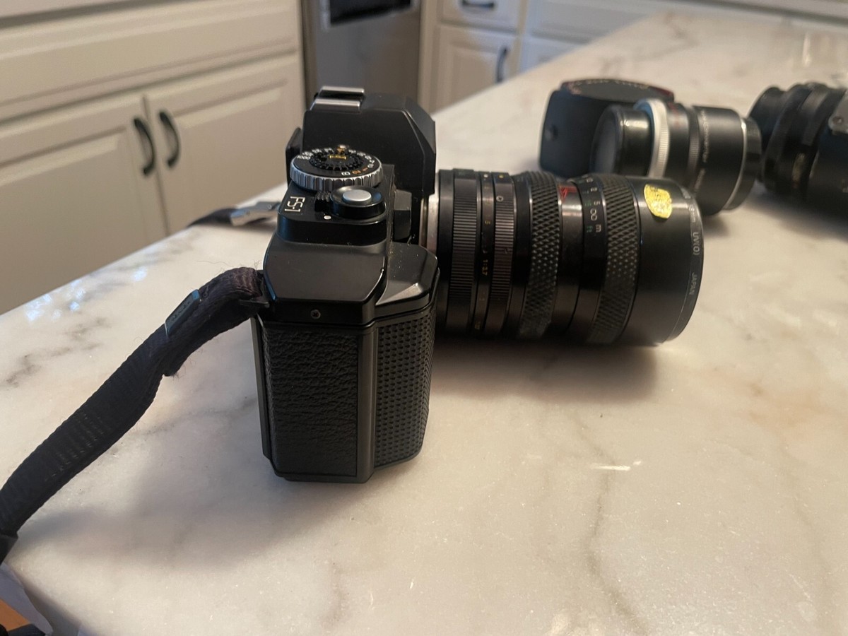 Konica FS-1 SLR Camera with lenses: 35-70mm, 80-200 zoom and