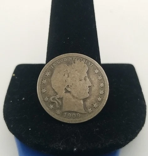 1909 Silver Barber Quarter Dollar #0924