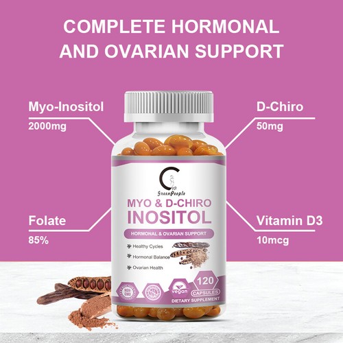 120 Myo & D-Chiro Inositol Kapseln 2000mg - Female Hormone Balance DE - Picture 4 of 8