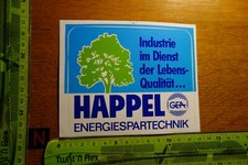 Alter Aufkleber Handwerk Bau Energie HAPPEL GEA Energiespartechnik