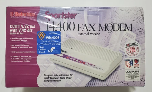 US Robotics 14.4K Sportster Fax Modem SP144FX – Sealed 1997 Vintage