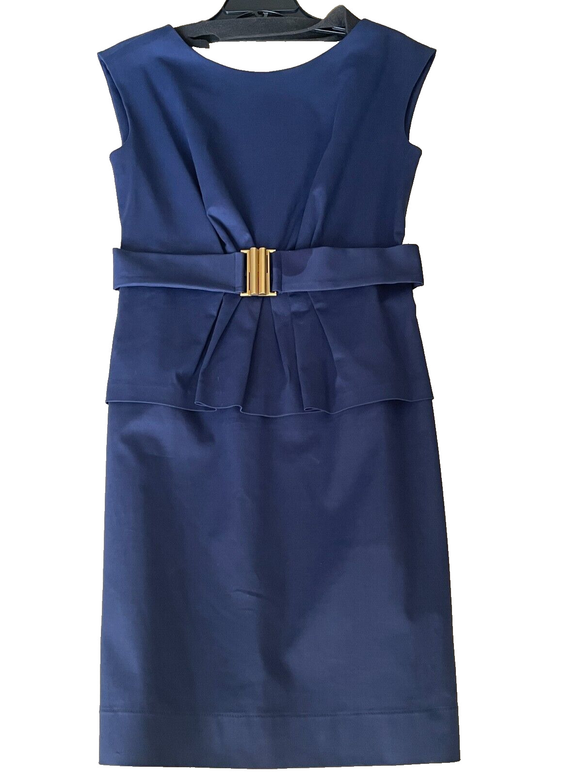SHOSHANNA Navy Dress with Peplum Sleeveless Size … - image 2