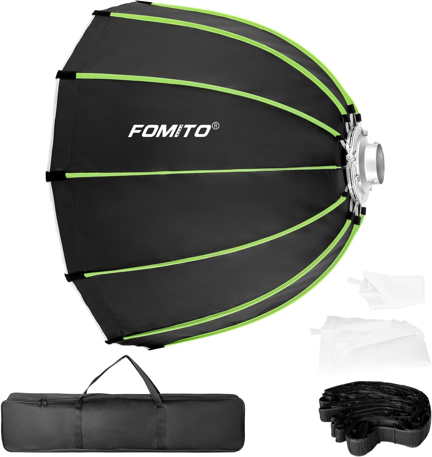FOMITO Quick Release Parabolic Softbox 35.4inch/90cm with Bowens Mount Honeycomb