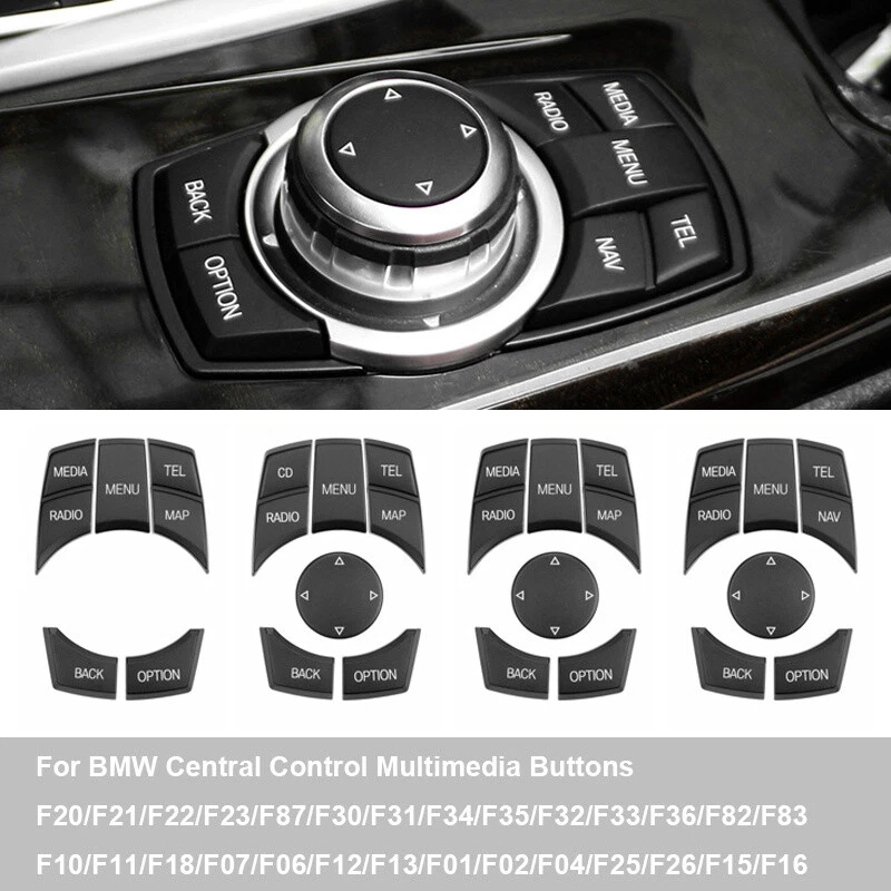 1 Set Black Plasitc Center Media Button Replacement For BMW 3 5 x3 x4 F30 F10 - Image 4 of 4