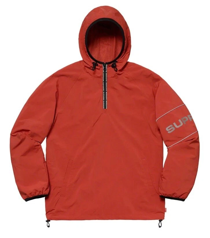 SS19 Supreme Nylon Ripstop Hooded Pullover M medium jacket Water resistant rust