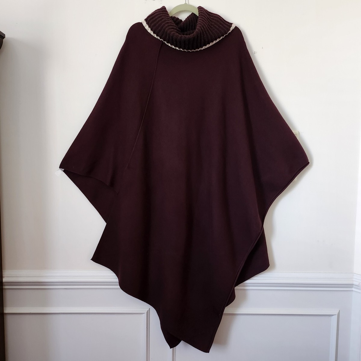ジャケット・アウター CN Foxey Knit Cape NWT Zara The Knitwear Collection Oversized Cape/Poncho Boho Free