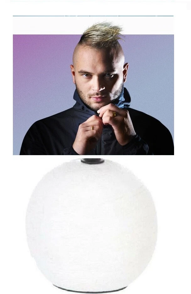Lampe de Chevet en Céramique Blanche 46 cm avec Abat-Jour en Papier