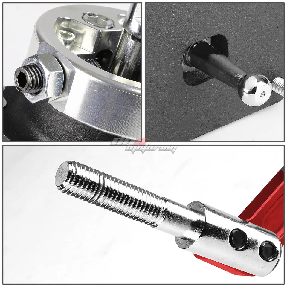 ALUMINIO MANUAL CARRERAS TIRO CORTO CAMBIO RÁPIDO ROJO PARA FORD MUSTANG 83-04 CON OD Foto 4 de 4