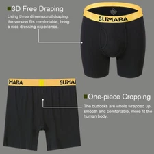 Zonbailon Men's Underwear Moisture Wicking Bamboo Fiber Boxer Briefs M-3XL