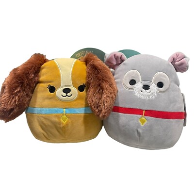 Squishmallows Disney Lady and The Tramp 8  2pc Set NWT Walgreens Exclusive 2022